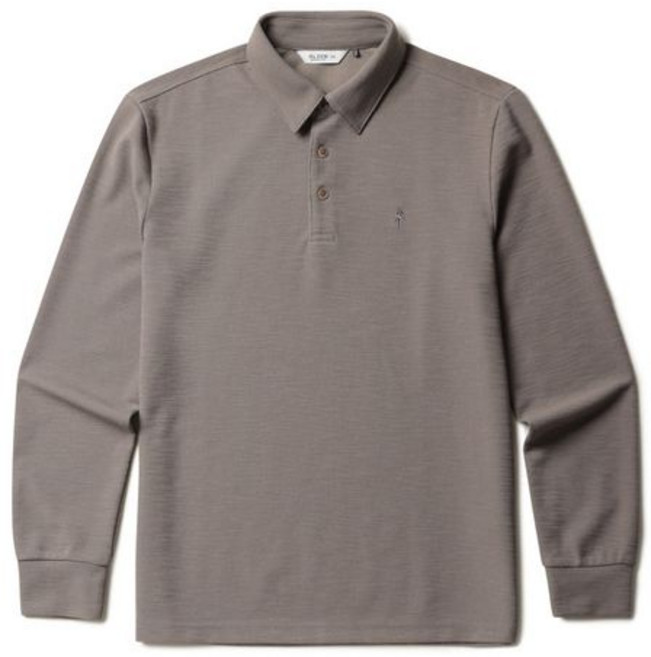 올젠 남성 슬럽 와플 카라 긴팔티 ZBG1TT1202BR