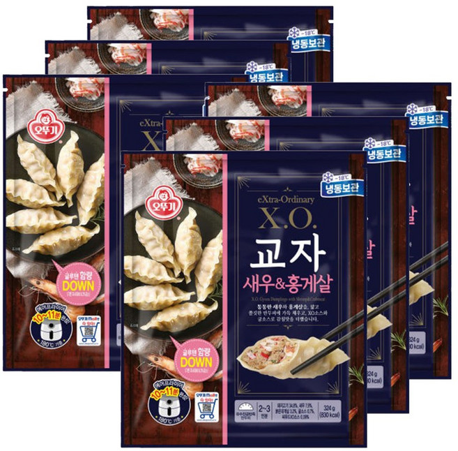오뚜기 X.O. 교자 새우홍게살, 324g, 6개