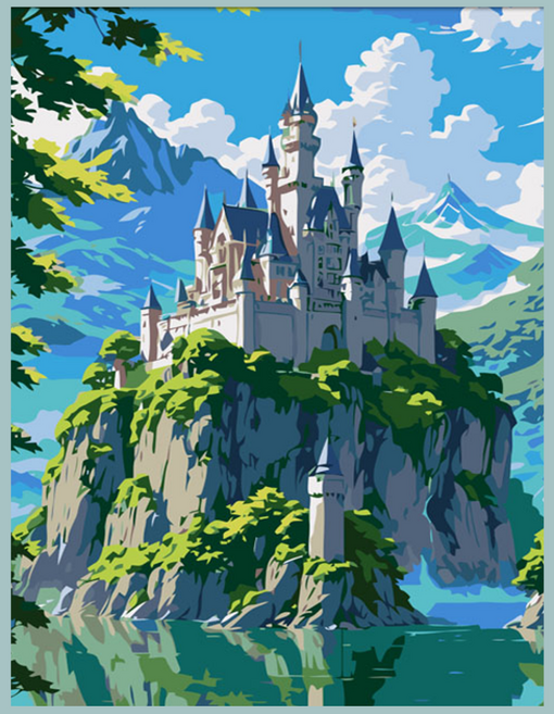 온메이드 DIY 명화그리기 그림그리기 세트 MD-220, 1개, 44 신비의 성