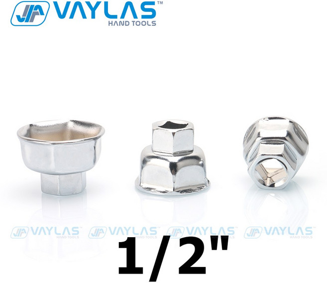 오일 필터 렌치 36MM 27MM 제거 드라이브 32MM 하우징 도구 플루트, 1pc 27mm, 은