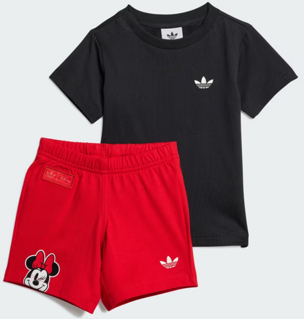 [국내매장판] 아디다스 디즈니 미키마우스 쇼츠 티 세트_ 블랙