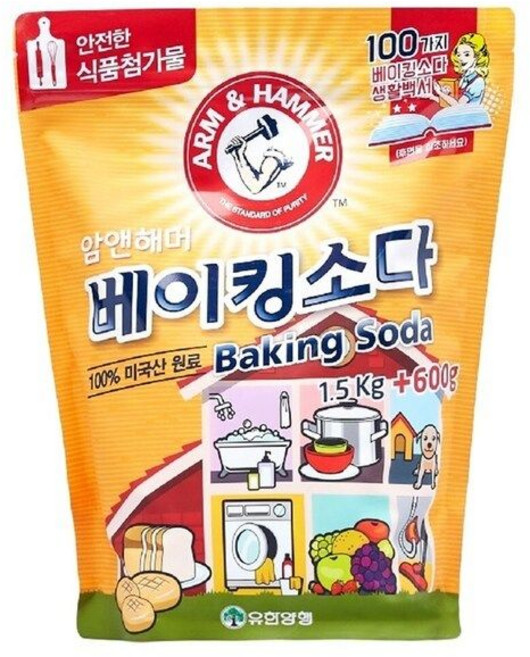 암앤해머 퓨어 베이킹소다 천연 빨래 주방 화장실 청소 세제 다목적세정제 2.1kg, 1개