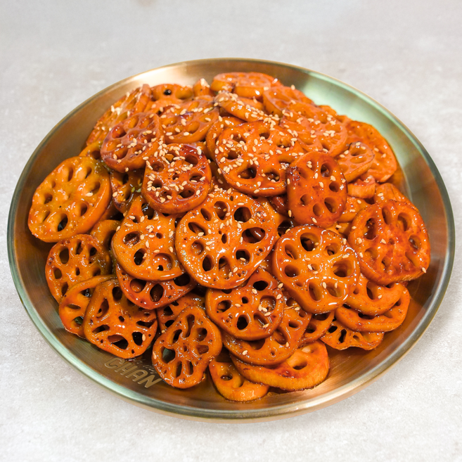 오마이찬 연근조림 - 아삭 쫄깃 쫀득한 수제 무첨가 반찬, 300g, 1개