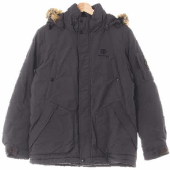 7785 빈폴 그래파이트그레이 덕다운 퍼베색소매패치로고패딩점퍼 [90]