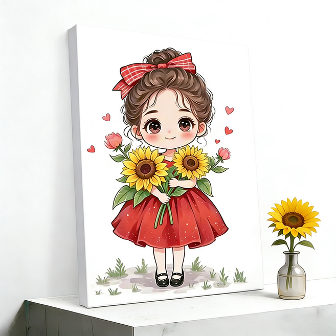 서은이네 보석십자수 DIY 캔버스 액자형 캐릭터 구슬 비즈 십자수 40x50cm, ET-15 40X50, 1개