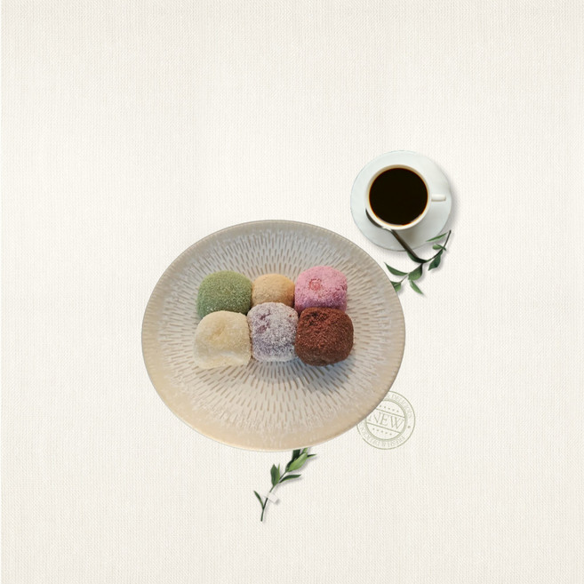 소량판매 온라인떡집 맛있는 굳지않는떡 6가지맛 생크림찹쌀떡, 6개, 40g