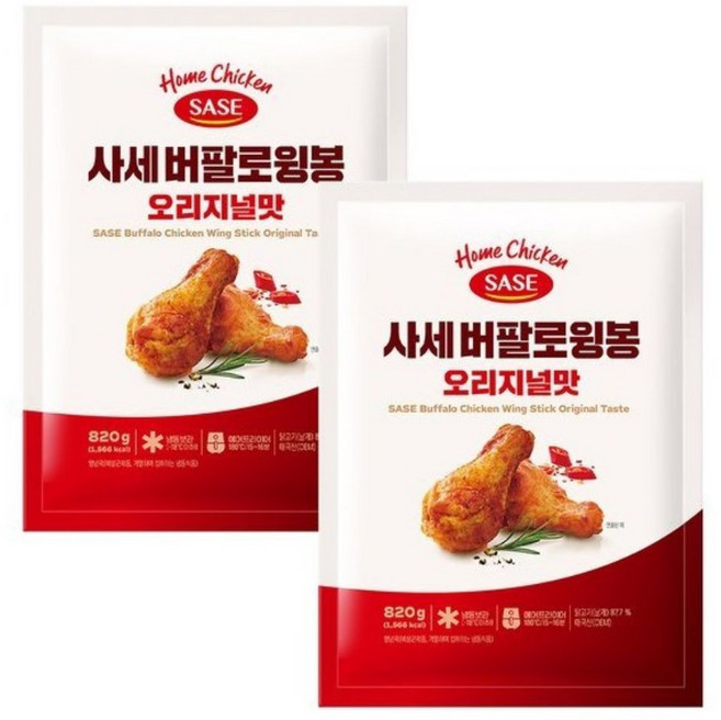 사세 버팔로윙 오리지널맛, 2개, 820g