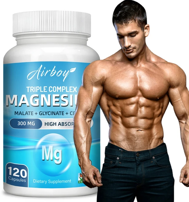 고흡수율 마그네슘 말레이트+글리시네이트+시트레이트 3중 복합체 수면질 개선 및 근육 이완 스트레스 완화 순수 식물성 캡슐 무첨가제, 3개, 60정 - 쿠팡