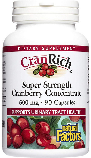 네추럴팩터스 크랜리치 슈퍼 스트렝스 크랜베리 컨센트레이트 500mg 캡슐, 90정, 1개
