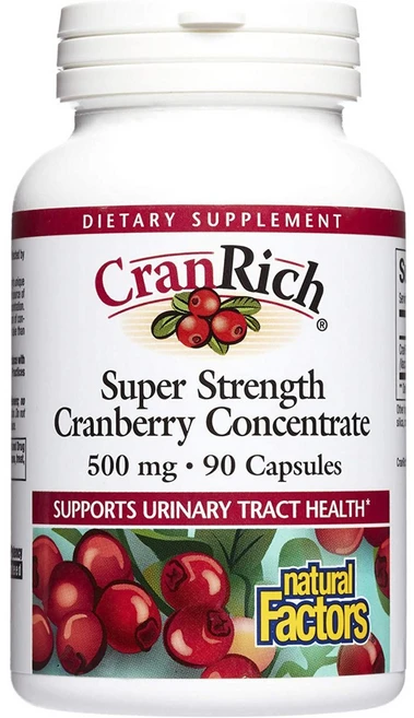 네추럴팩터스 크랜리치 슈퍼 스트렝스 크랜베리 컨센트레이트 500mg 캡슐, 90정, 1개 - 쿠팡