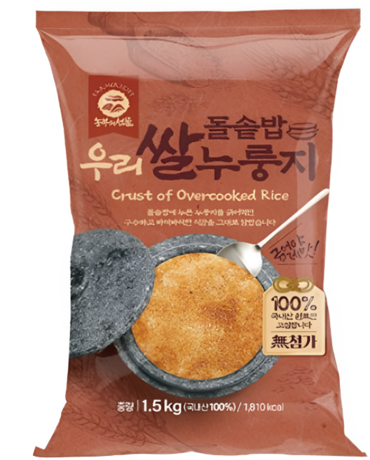 농부의선물 돌솥밥 우리쌀 누룽지 1.5kg (쌀/현미 선택), 돌솥밥 쌀누룽지 1.5kg, 1개