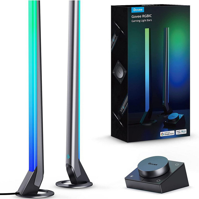 Govee스마트 컨트롤러가 장착된 고비 RGBIC 게이밍 라이트 바 H6047 음악 모드와 60 장면 모드가 WiFi 스마트 LED 알렉사 구글 어시스턴트와 함께 작동 게임실