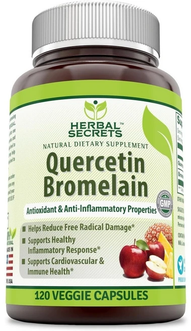 허벌시크릿 퀘르세틴800Mg 브로멜린165Mg 120정 HerbalSecrets, 240 카운트(1팩) 240, 1개 - 쿠팡