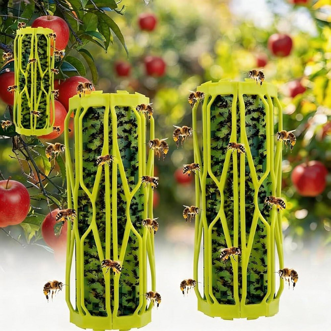 2 Pack Wasp Trap Outdoor Hanging Carpenter Bee Traps for Outside Fly Catcher Indoor Killer Hunter