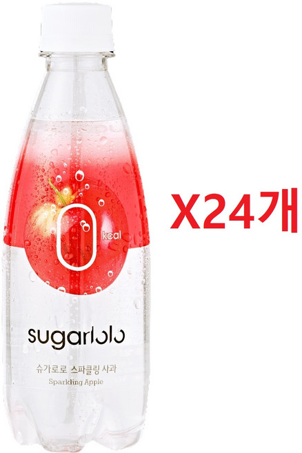 슈가로로 스파클링 사과사이다X24개/인테이크, 350ml, 24개