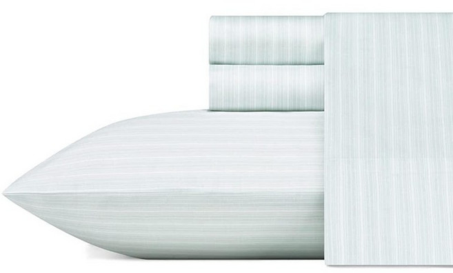 Laura Ashley Home 새틴 컬렉션 침대 시트 세트 실크처럼 매끄럽고 빛나는 광택의 100% 면 주름 방지 침구 트윈 로티
