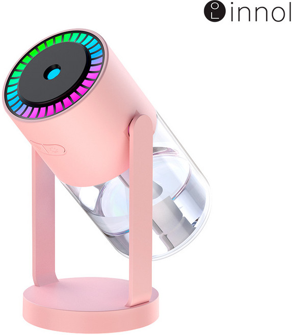 이놀 스윙 미스트 3세대 무소음 550ml 초음파 미니가습기, 핑크 [EW008]