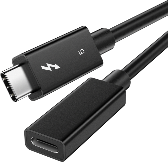 SKY 썬더볼트 5 연장 케이블 / 80Gb / 240W, 1개, 블랙, 0.8m