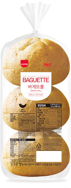 삼립 냉동 바게트롤 600g (200g x 3개) x 1봉 / 빠네빵 파스타빵 스파게티빵, 200g, 3개