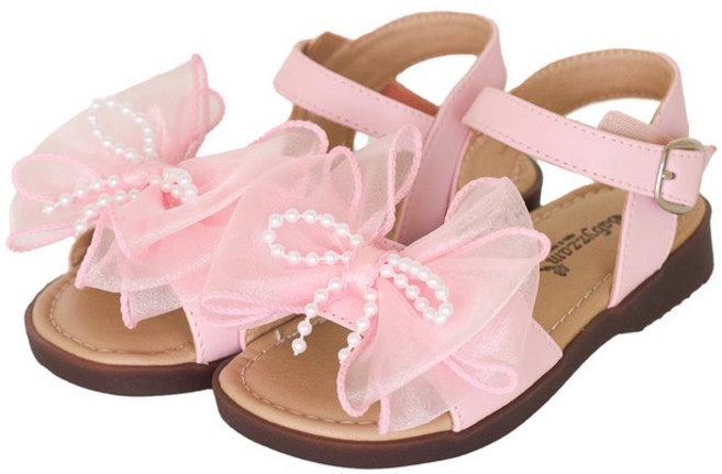 베이비잼 여아용 더블리본 샌들 핑크 - 10009 357198