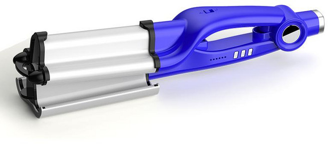 물결고데기40mm 봉 미용실 볼륨 전문가용 웨이브 고데기, 와인