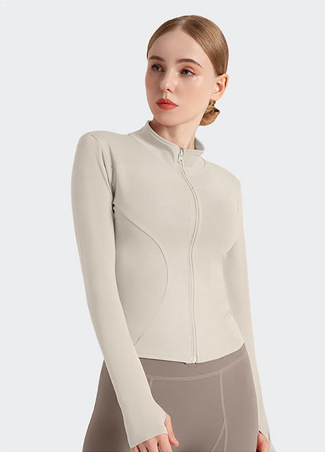 쿨쉐어 여성용 요가 필라테스 긴팔 집업 자켓 운동복 상의