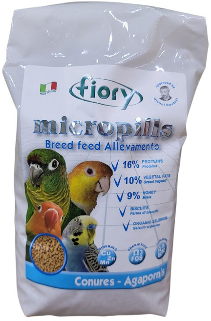 피오리 중소형 앵무새 사료(펠렛) 750g (좋은성분과 높은기호도를 자랑하는 부드러운 앵무새 펠렛), 1개