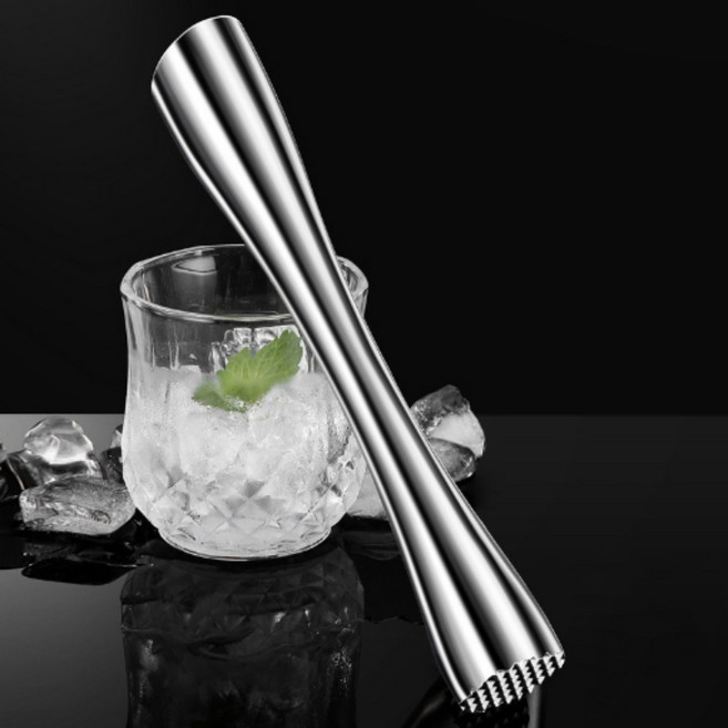 스텐 칵테일 머들러 홈바 레몬 얼음 으깨기 모히토 하이볼 방망이, 1개, 상세페이지 참조