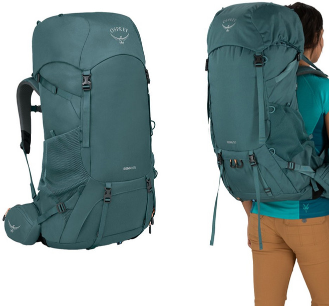 오스프리 대형배낭 65L Renn 65, Cascade Blue/Melon Orange