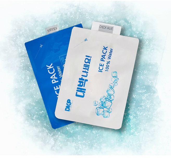 아이스팩 반제품 100% 워터 얼음팩 휴대용 미니 소형 쿨팩 보냉용품 12X17 화이트+물주입기, 1개, 500개
