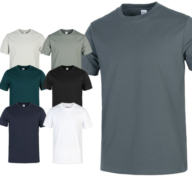 프로모어 여름 기능성 코튼 쿨맥스 베이직 반팔 라운드 티셔츠 면티 아웃도어