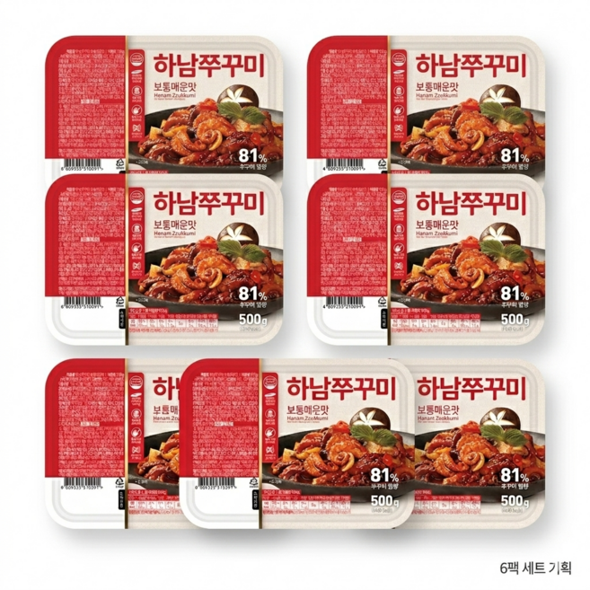 하남쭈꾸미 보통 매운맛 (냉동) 500g 6개