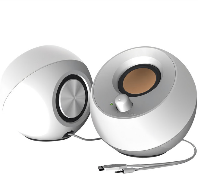 크리에이티브 PEBBLE 2.0 스피커, MF1680, 화이트