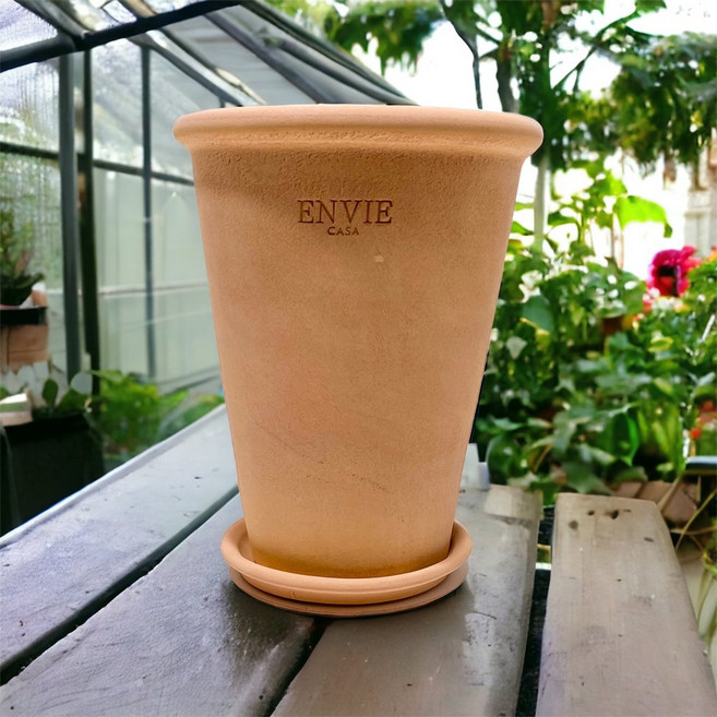 미미네아쿠아 내츄럴링 슬림팟 토분 화분 13cm, 단품, 1개