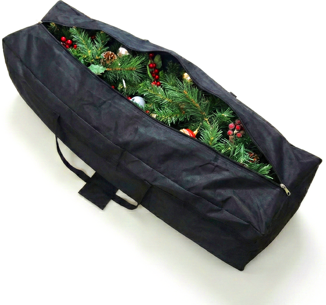 도르 크리스마스 트리 보관 가방 대형 수납 정리함, 1개, 옥스포드 600D 블랙