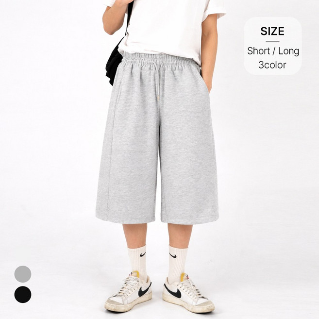 니어샵 남자 2단기장 5부 7부 버뮤다 팬츠 트레이닝 밴딩 반바지