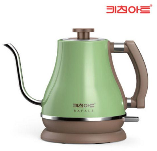 키친아트 라팔 베스트 레트로 스테인레스 전기 커피 드립포트 1.2L KK-D124 그린, 키친아트 라팔 베스트 레트로 스테인레스 전기 커피 드립