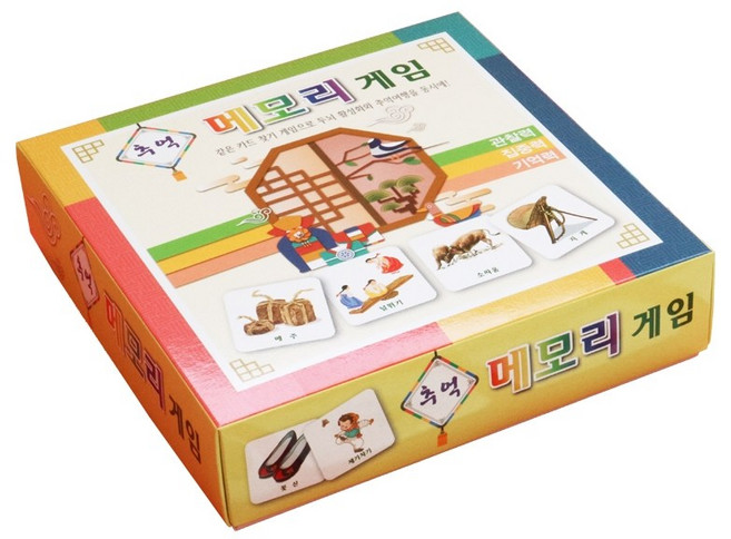 더조은키즈 메모리게임(추억) 가족모임 기억력 치매예방 놀이교구 학습게임 교육용 추억의놀이 인지력향상 두뇌훈련 언어 퀴즈 두뇌회전, 1개