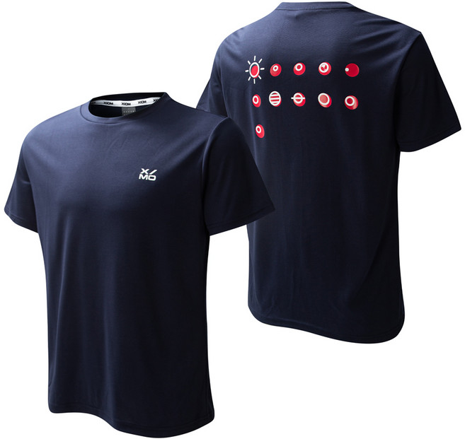 엑시옴(XIOM) 공식 본사 직영 아이오스(IOS) 3컬러 기능성 탁구 유니폼 반팔 상의 경기용 탁구복