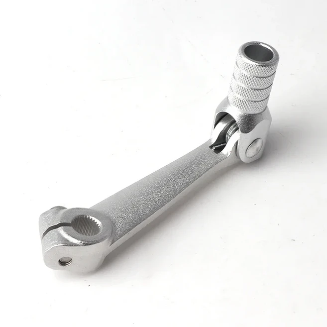 바이크 오토바이 CNC 기어 변속 레버 알루미늄 접이식 Kayo T4 T2 RMX 250 스즈키 호환 가와사키 호환 CRF, 07 Silver