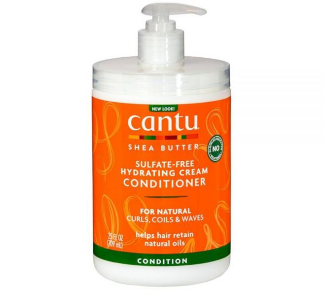 Cantu 황산염 프리 하이드레이팅 크림 컨디셔너 시어 버터 포함 천연 모발용 739.3ml(26온스), 1