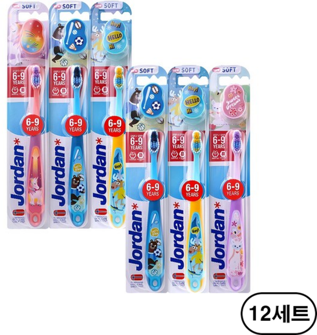 조르단 스텝 3단계 어린이 칫솔, 랜덤 발송, 1개입, 72개