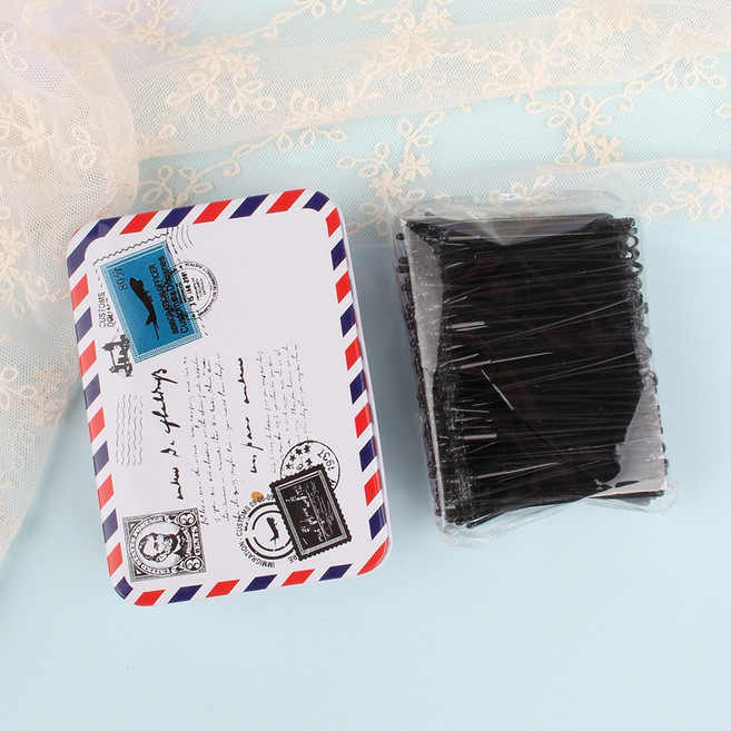 캔디플래닛 5.3cm 기본실핀 머리핀 면접 기본 블랙 실핀 실삔