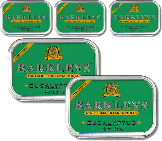 바클리즈 무설탕 미니 유칼립투스틴 15g, 5개