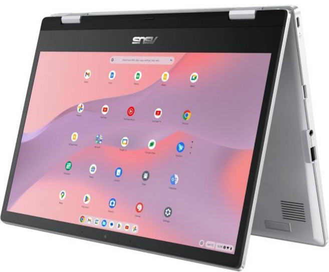 ASUS 크롬북 플립 CX1 컨버터블 노트북 14인치 FHD 나노엣지 360도 터치스크린 인텔 셀러론 N4500 프로세서 128GB eMMC 스토리지 8GB RAM 크롬O, 컨버터블   접촉