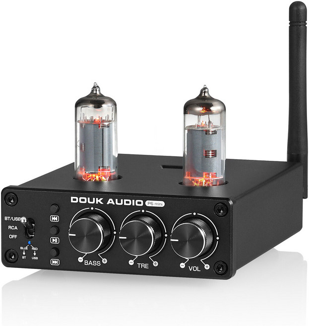 Douk Audio P6-MINI 6A2 진공관 프리앰프 블루투스 5.0/USB(U-디스크)/스테레오 RCA