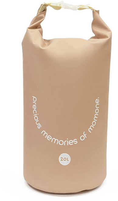 모모네 24SS 드라이 백 방수 물놀이 수영장 가방, 20L, 밀크브라운