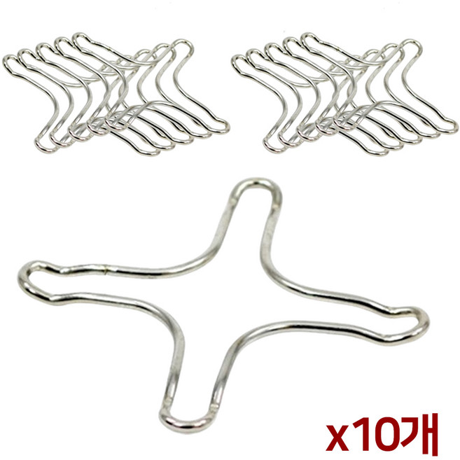 모카포트 사발이 10개입 세트 가스레인지 받침대 냄비받침 사각 삼발이, 10개, 실버