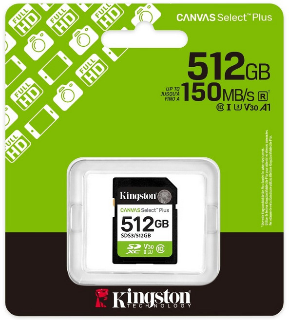 Kingston Canvas Select Plus SDXC 記憶卡【 SDS3 】代理商保固, 1個, 512GB