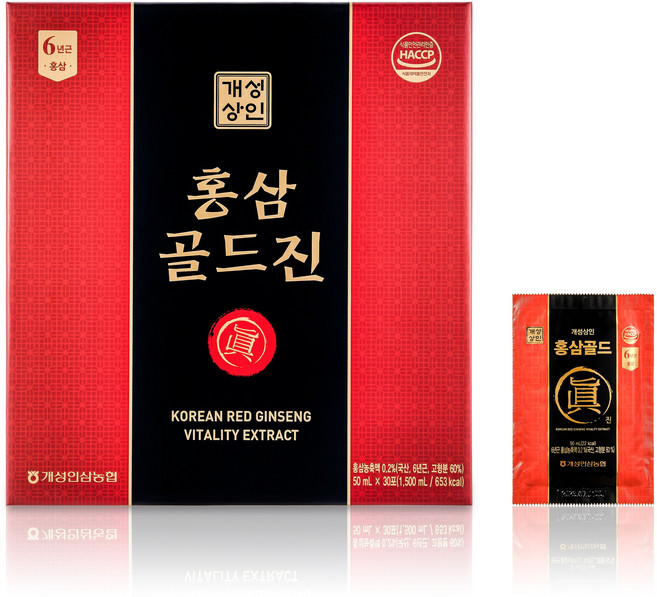 개성상인 홍삼골드진, 30회분, 50ml, 4개
